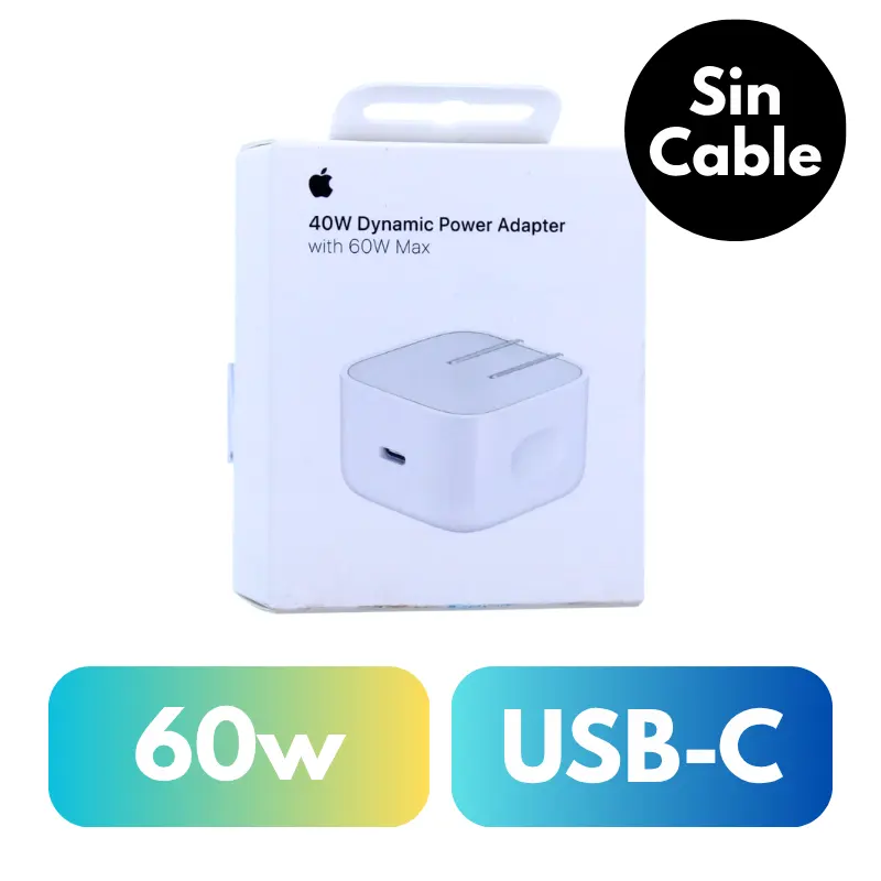 Cargador Apple Usb-C 40W Dynamic 60W - Calidad Premium
